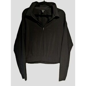 EUC Athleta Large Lightweight Advantage Polo  Black 1/4 Zip Pullover Jacket